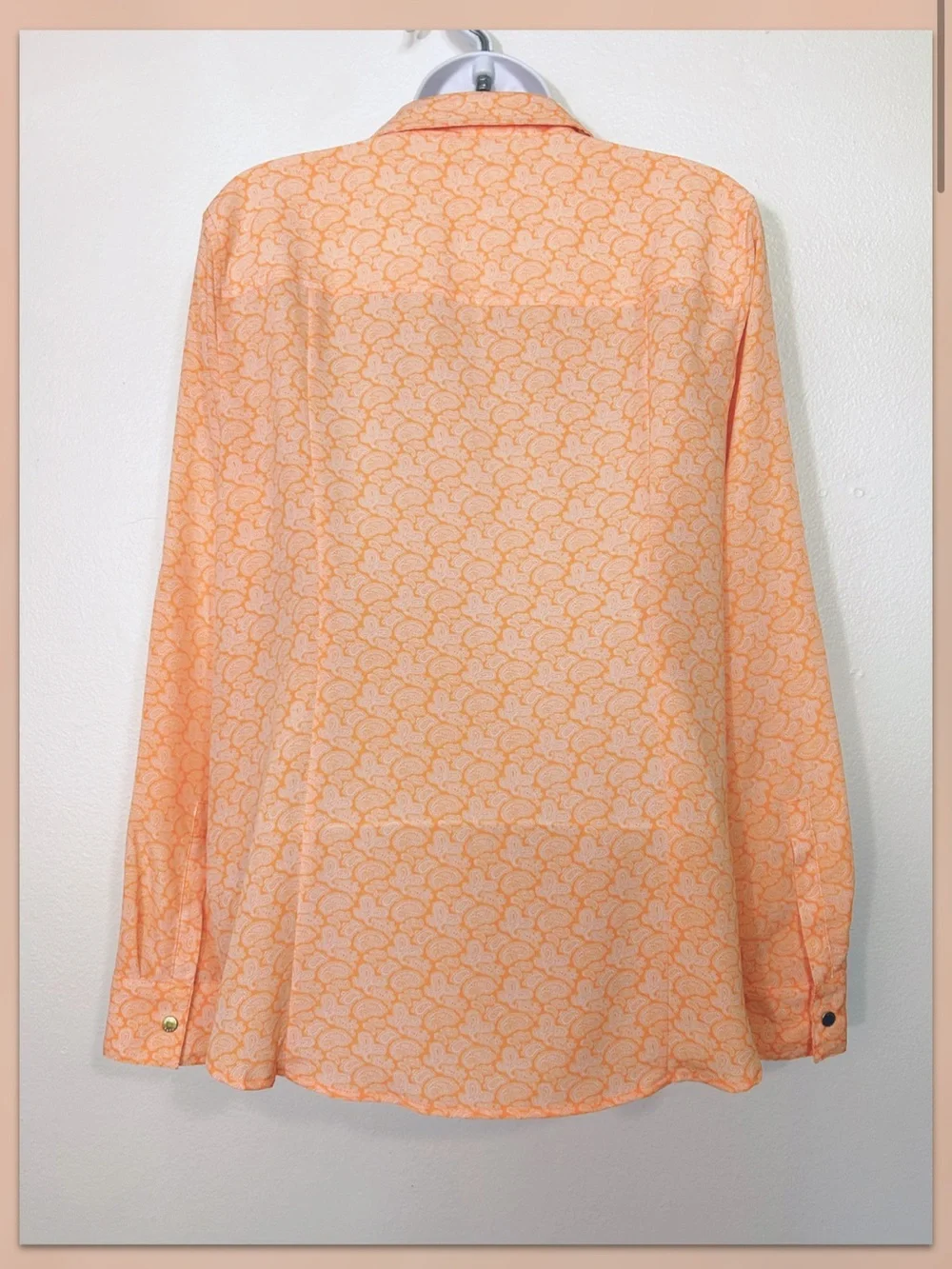 Michael Kors Light Orange Front Zip Top